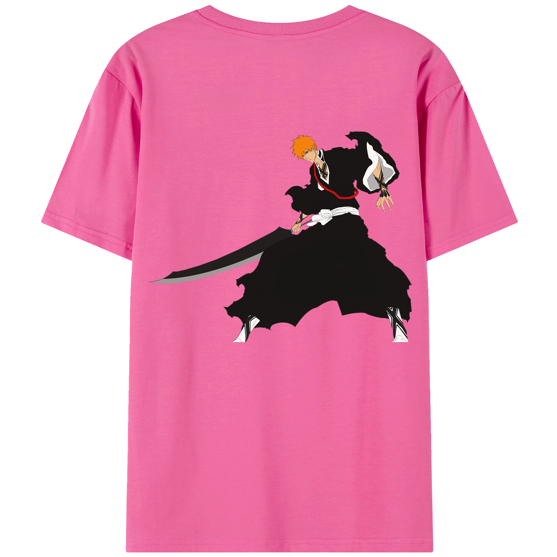 （画像用） ブリーチ 黒崎一護（くろさき いちご）BLEACH Kurosaki Ichigo レディース半袖Tシャツ(バックプリント)